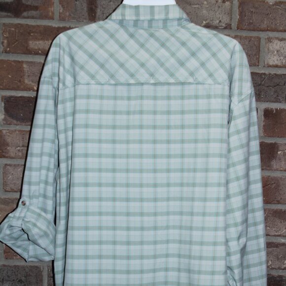 Howler Bros Shirt Mens XXL Light Green Fishing Vented Plaid Long Sleeve - Picture 4 of 6